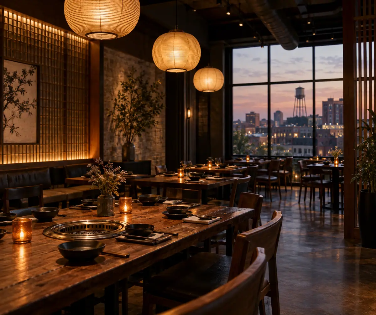 Photorealistic travel-editorial view of Alimentari at Mothers and Sons in Durham, North Carolina