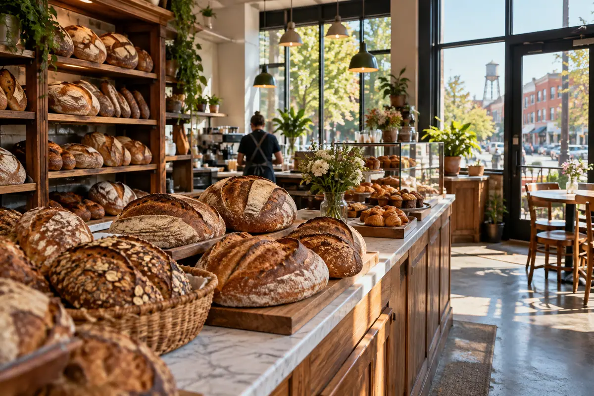 Photorealistic travel-editorial view of Loaf in Durham, North Carolina