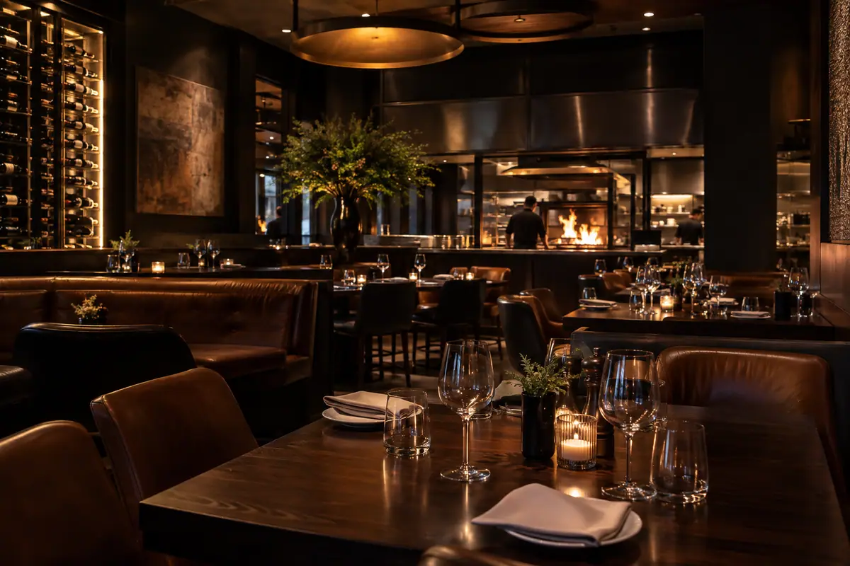 Photorealistic travel-editorial view of NanaSteak in Durham, North Carolina