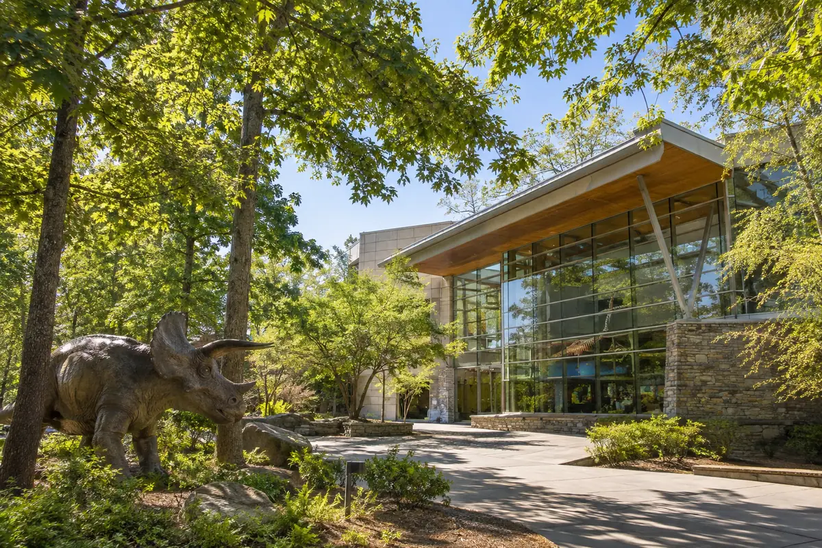 Photorealistic travel-editorial view of Duke Lemur Center in Durham, North Carolina