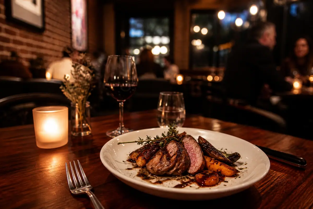 Photoreal dining scene representing Josephine's Modern American Bistro in Flagstaff, Arizona