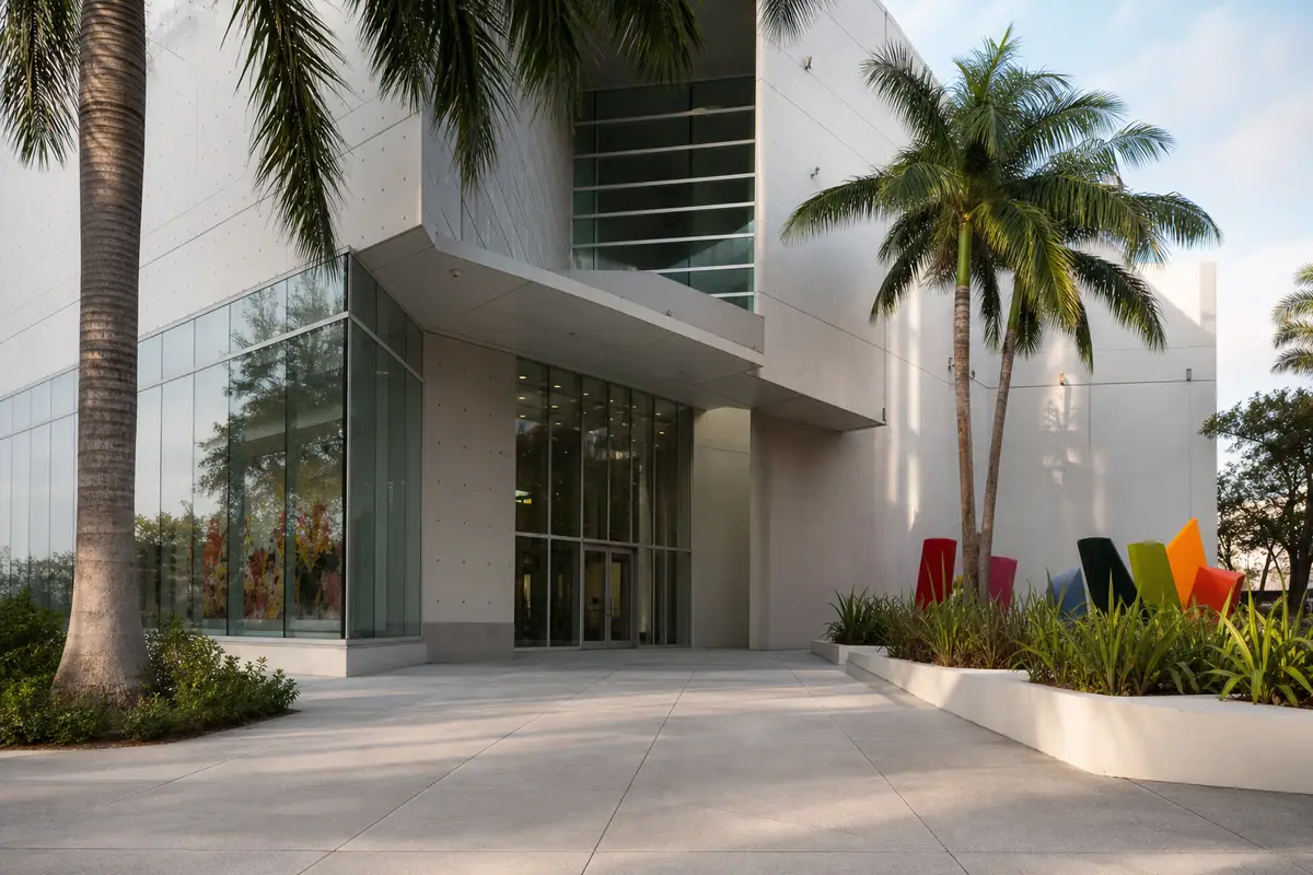 Photoreal view of NSU Art Museum Fort Lauderdale in Fort Lauderdale