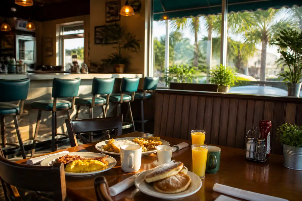 Photoreal travel-editorial view of Farmer’s Market Restaurant in Fort Myers, Florida