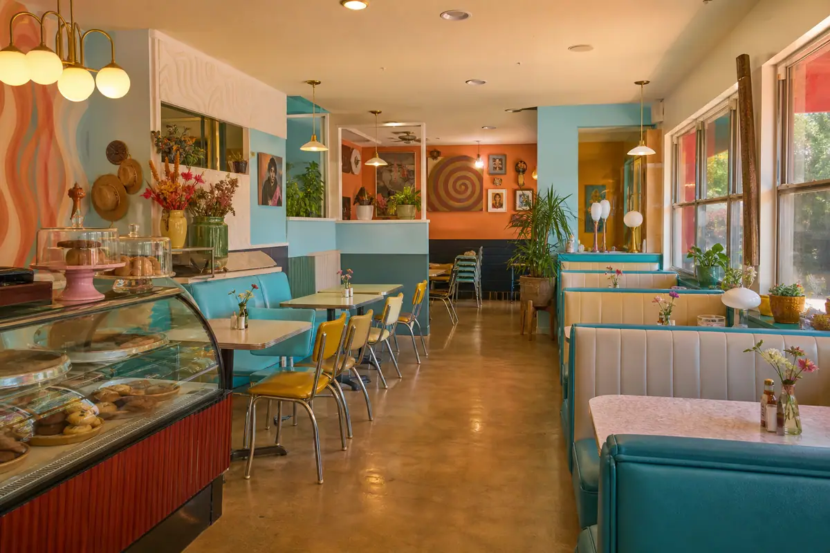 Photoreal editorial view of Spiral Diner & Bakery in Fort Worth, Texas