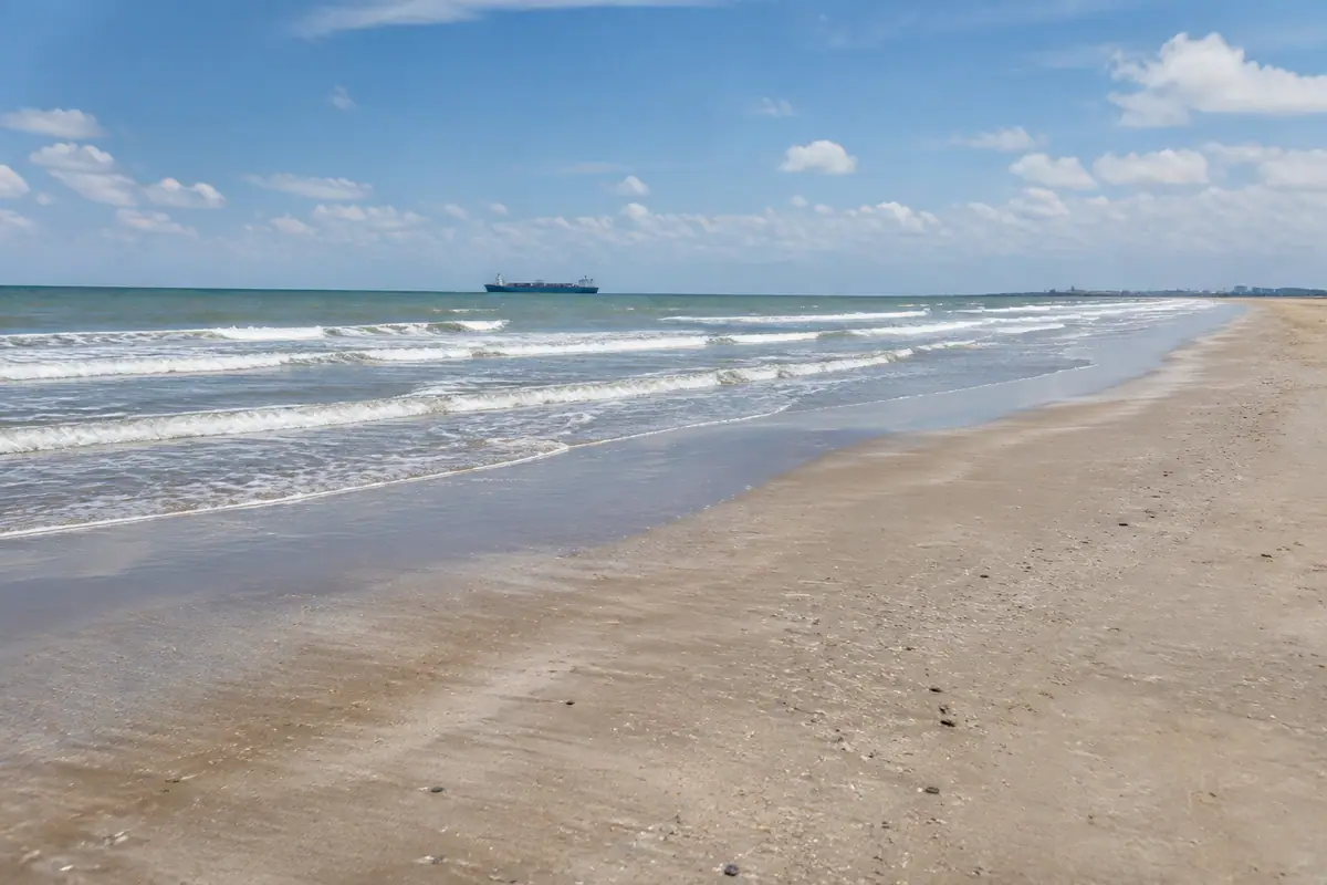 Photoreal travel-editorial view of Bishop's Palace in Galveston, Texas