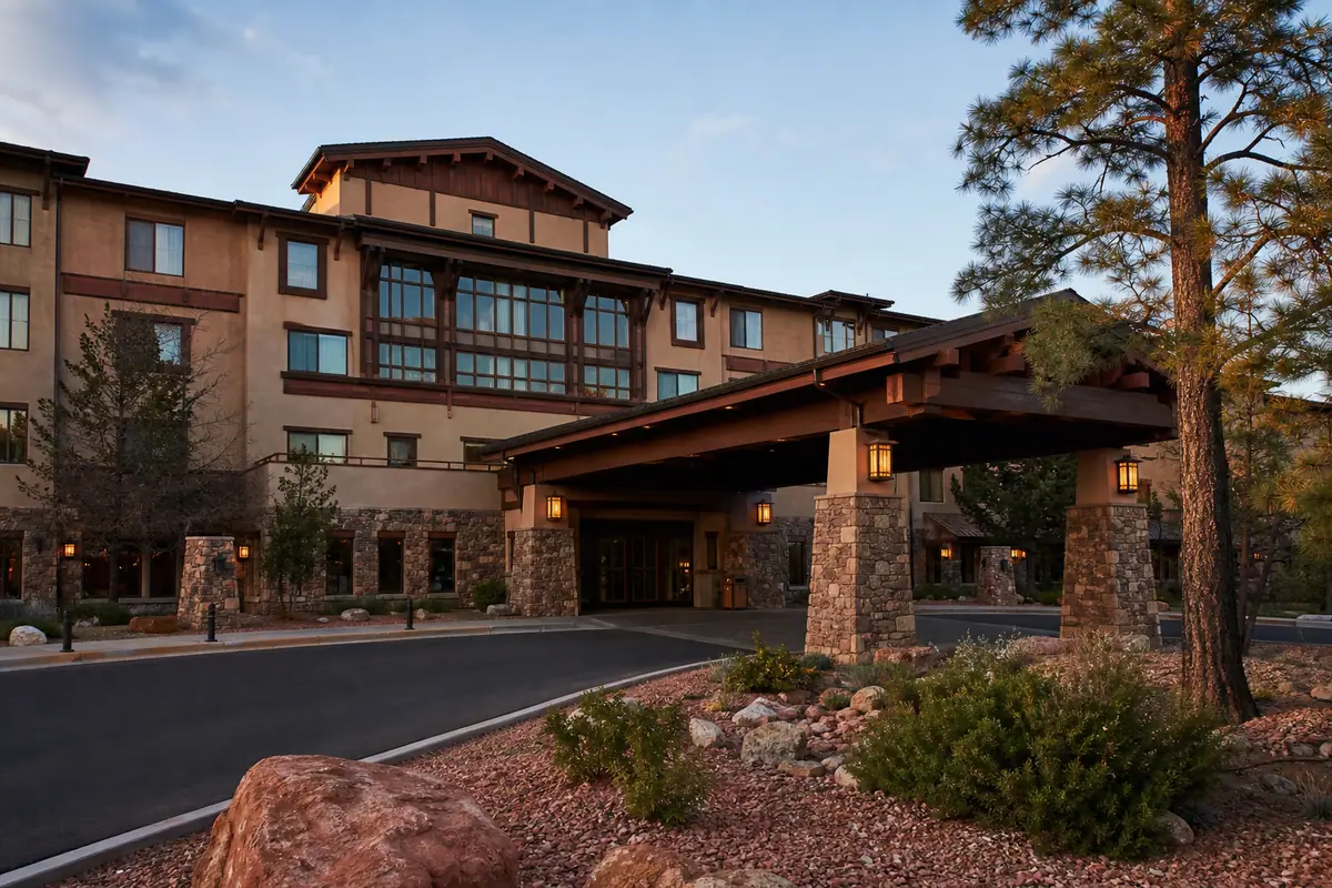 Photoreal exterior of The Grand Hotel at the Grand Canyon near Tusayan