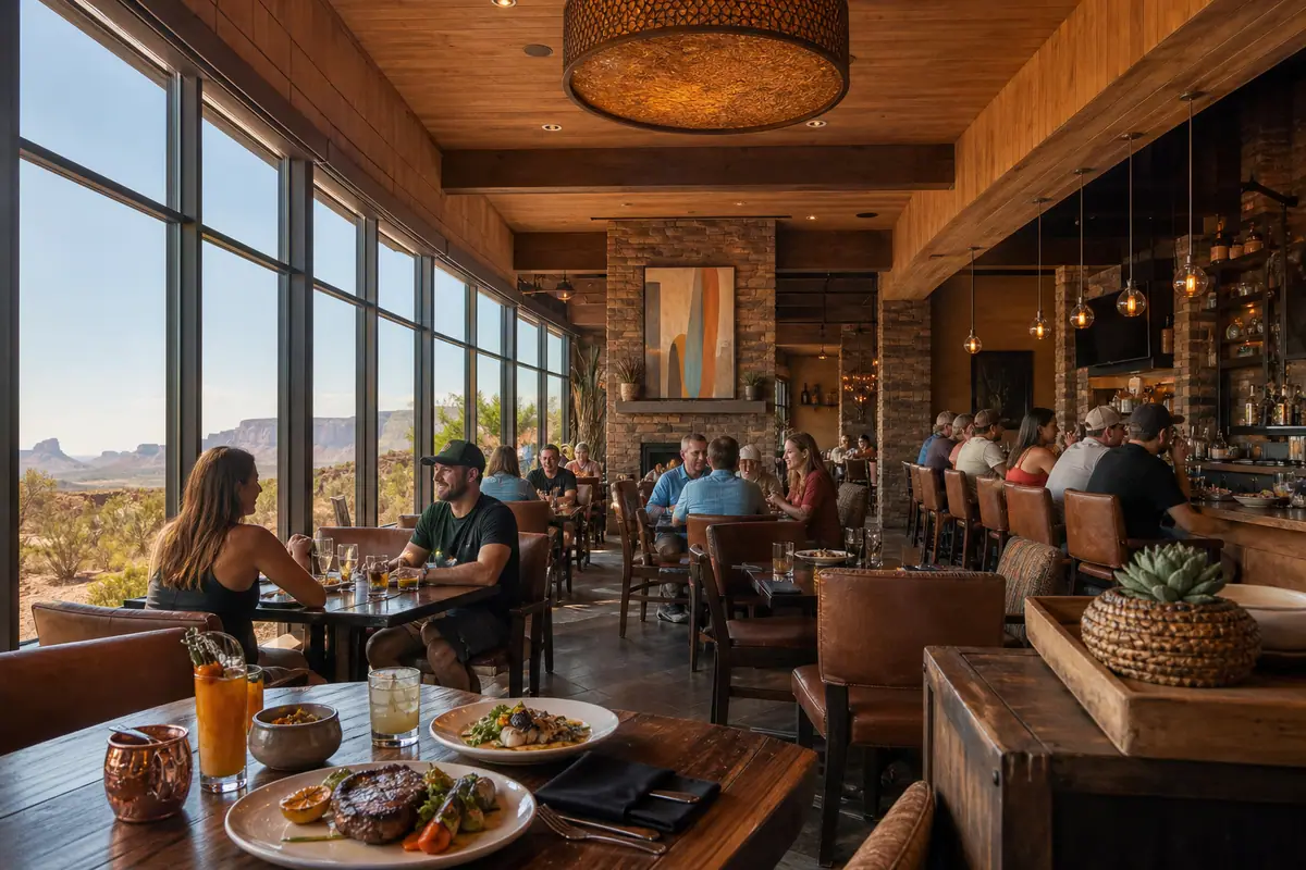 Photoreal dining or food scene representing Desert Lounge & Grill at Grand Canyon