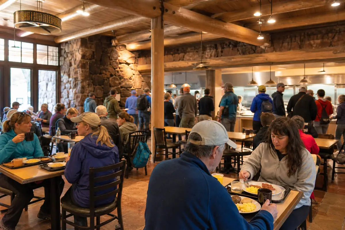 Photoreal dining or food scene representing Maswik Food Court at Grand Canyon