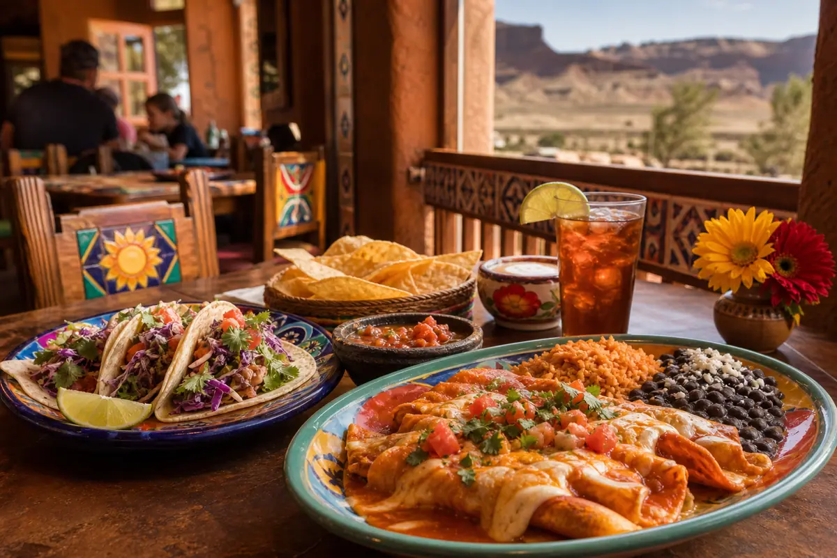 Photoreal dining or food scene representing Plaza Bonita near Grand Canyon