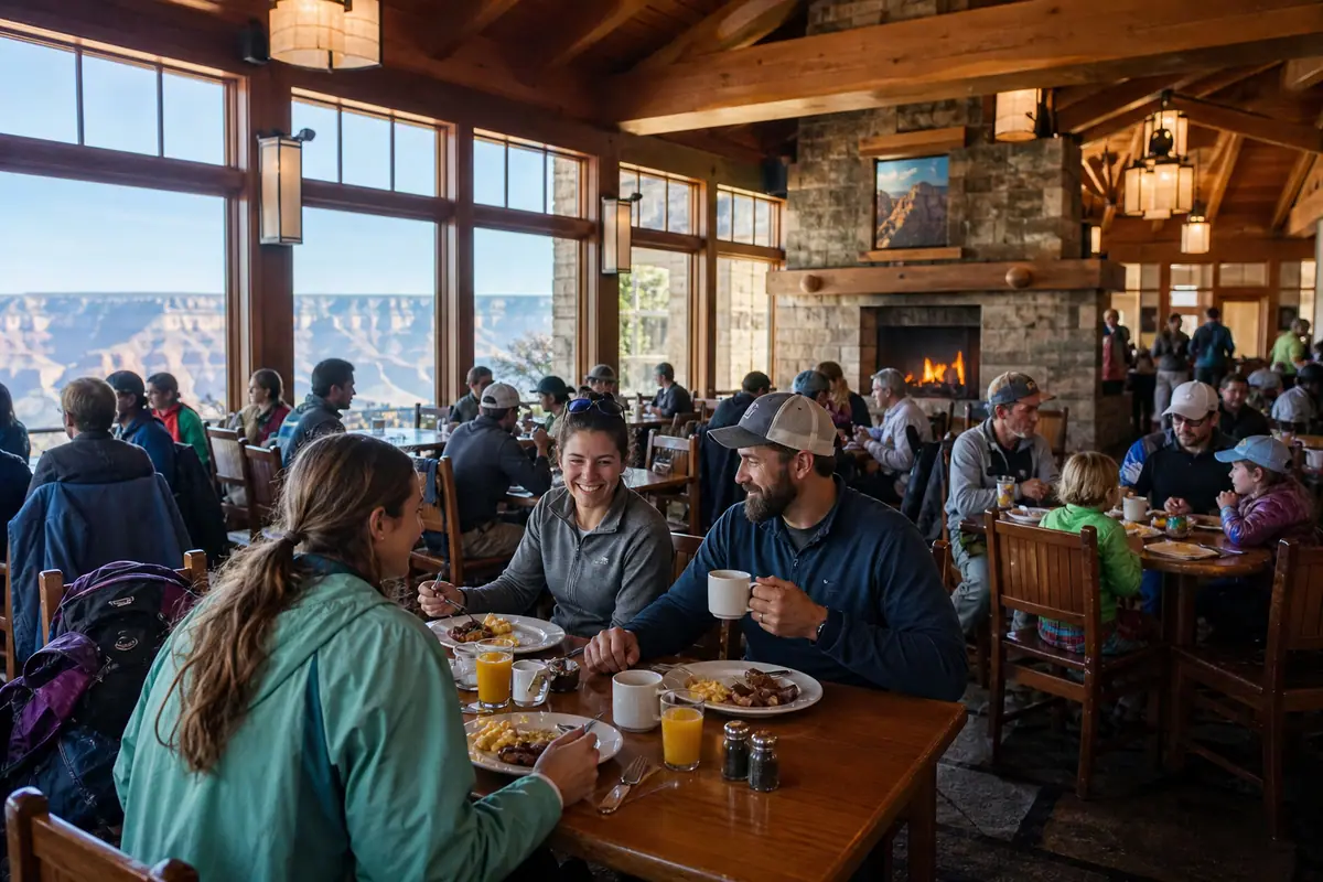Photoreal dining or food scene representing Yavapai Dining Hall at Grand Canyon