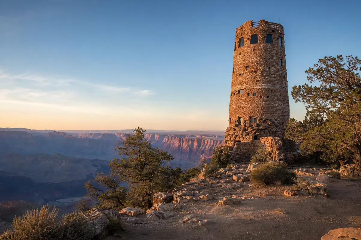 Photoreal Desert View Watchtower at the Grand Canyon South Rim