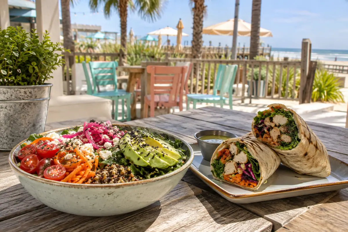 Photoreal travel-editorial view of Picnic Beach in Gulf Shores, Alabama