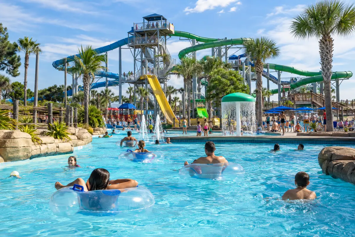 Photoreal travel-editorial view of Waterville USA in Gulf Shores, Alabama