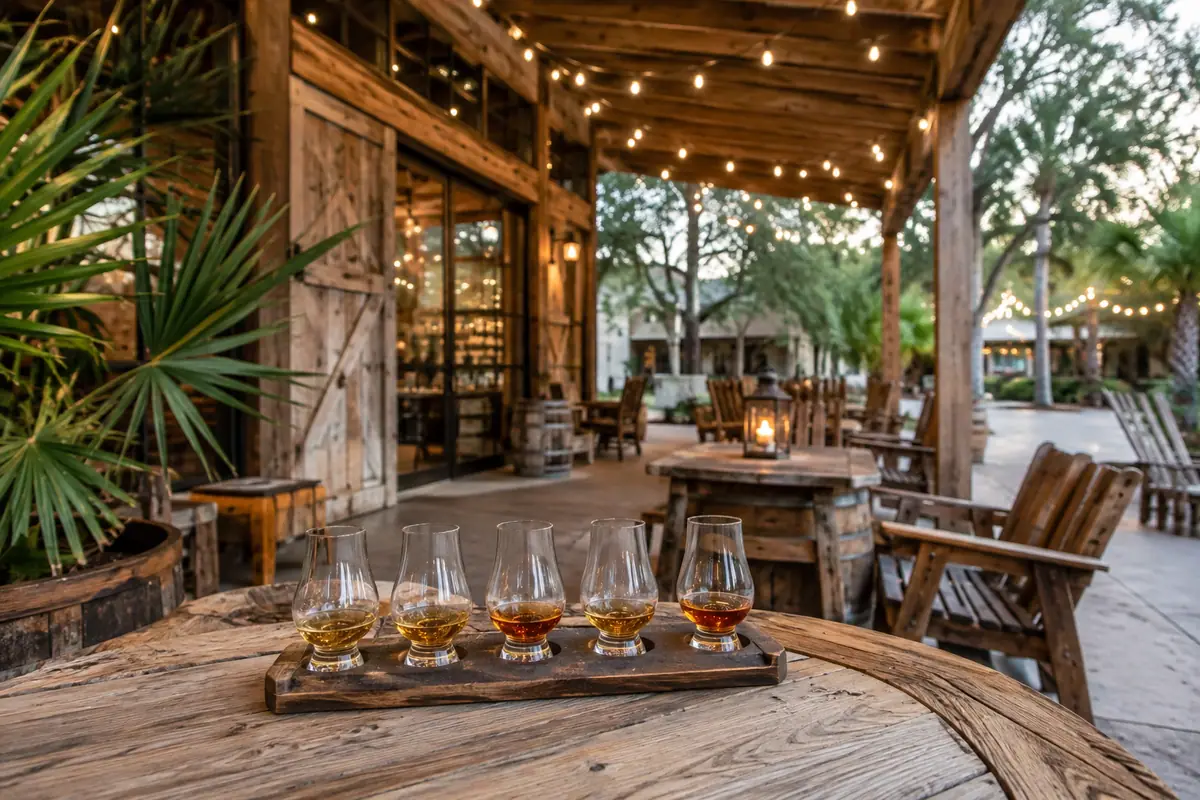 Photoreal tasting patio at Hilton Head Distillery