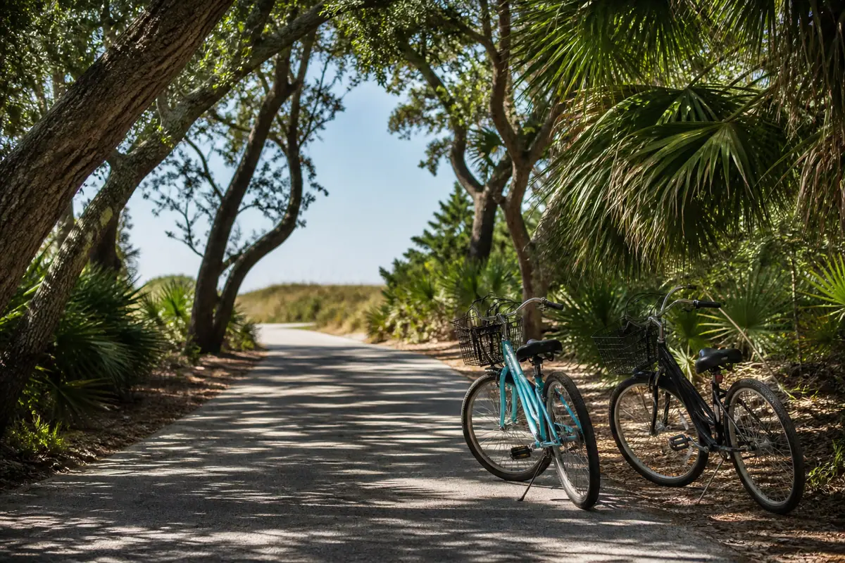 Photoreal travel-editorial view of Hilton Head Island Bike Trails on Hilton Head Island, South Carolina