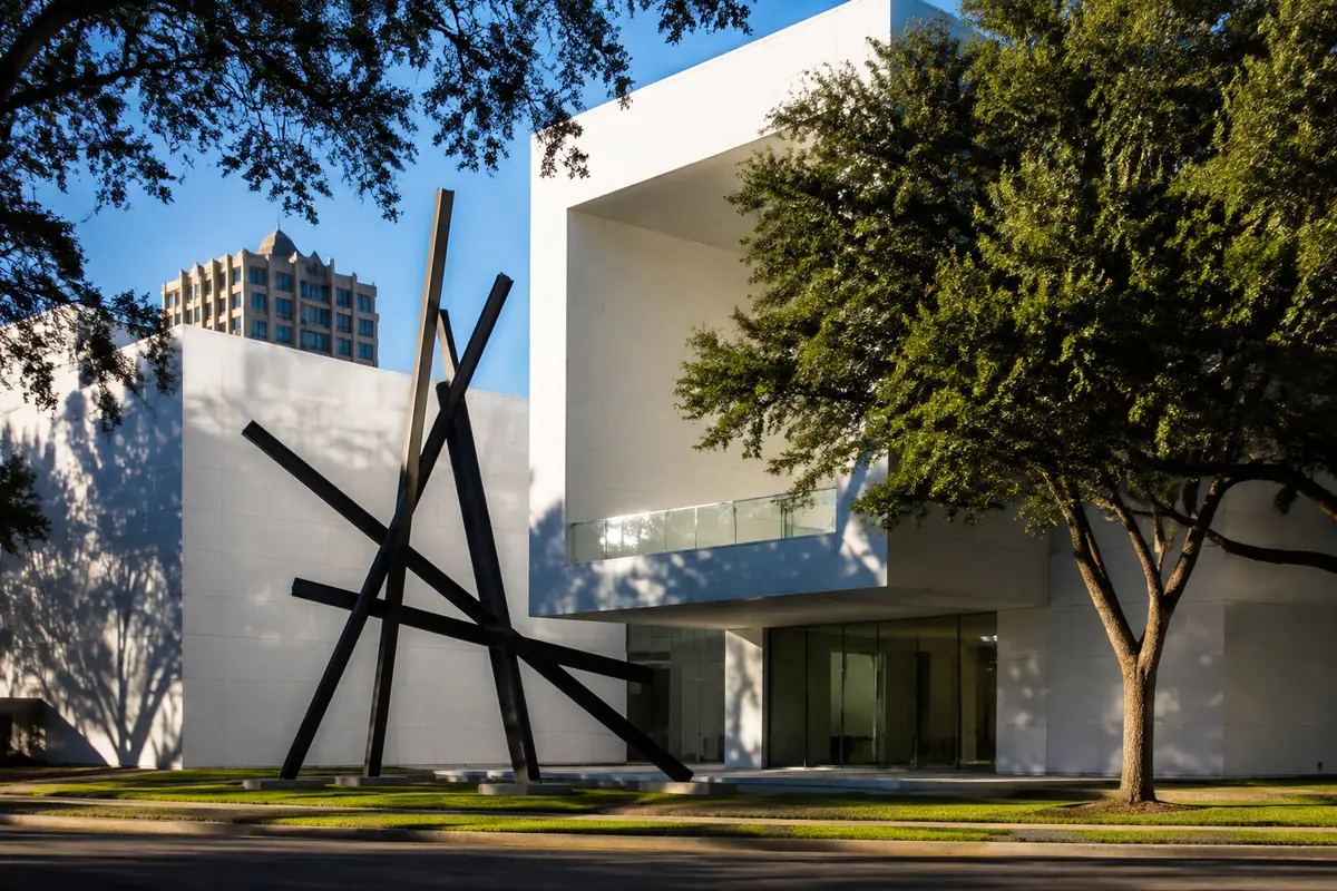 Photoreal contemporary facade of Contemporary Arts Museum Houston