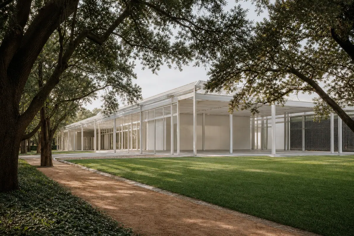 Photoreal view of The Menil Collection in Houston