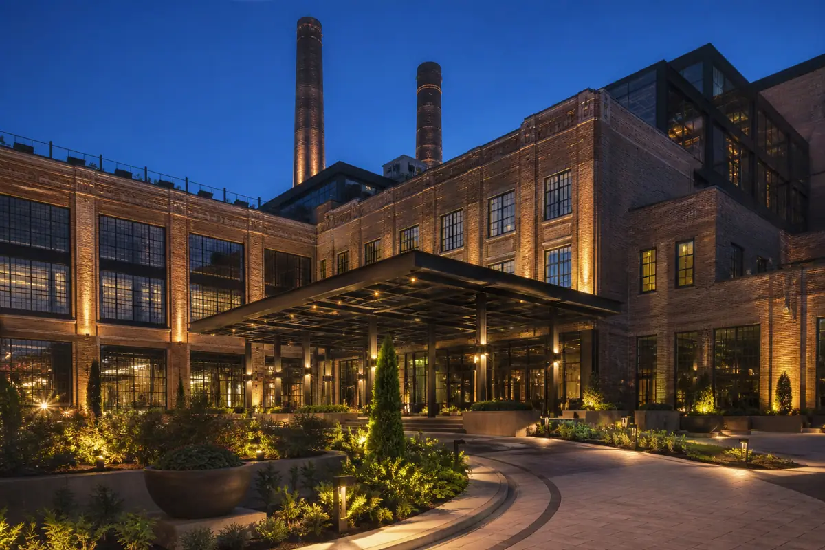 Photoreal view of Bottleworks Hotel in Indianapolis