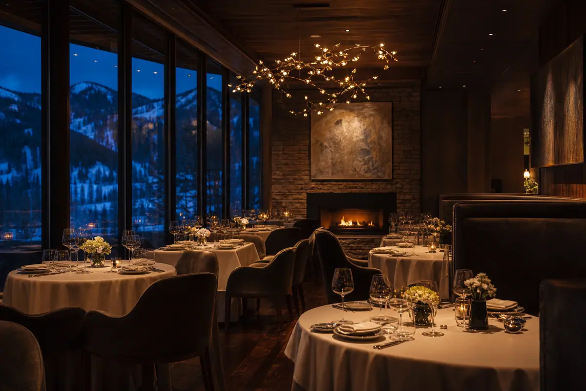 Photorealistic travel-editorial view of Coelette in Jackson, Wyoming
