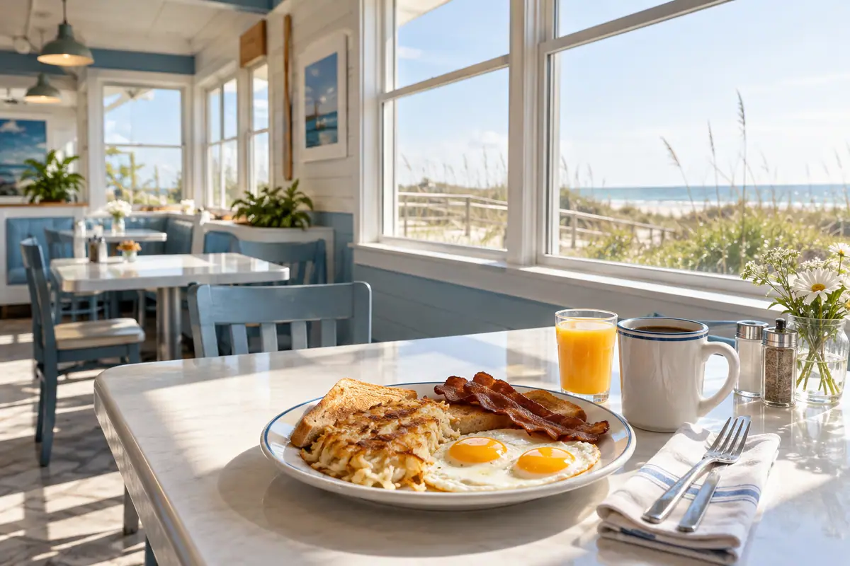 Photoreal travel-editorial view of Beach Diner in Jacksonville, Florida
