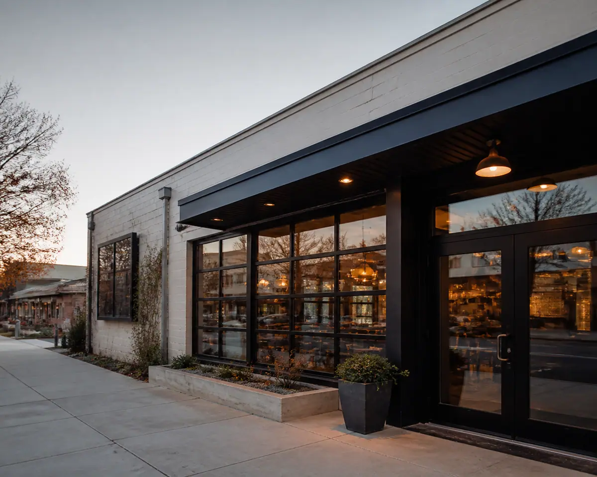 Photoreal travel-editorial view of Jack Stack Barbecue - Freight House in Kansas City, Missouri