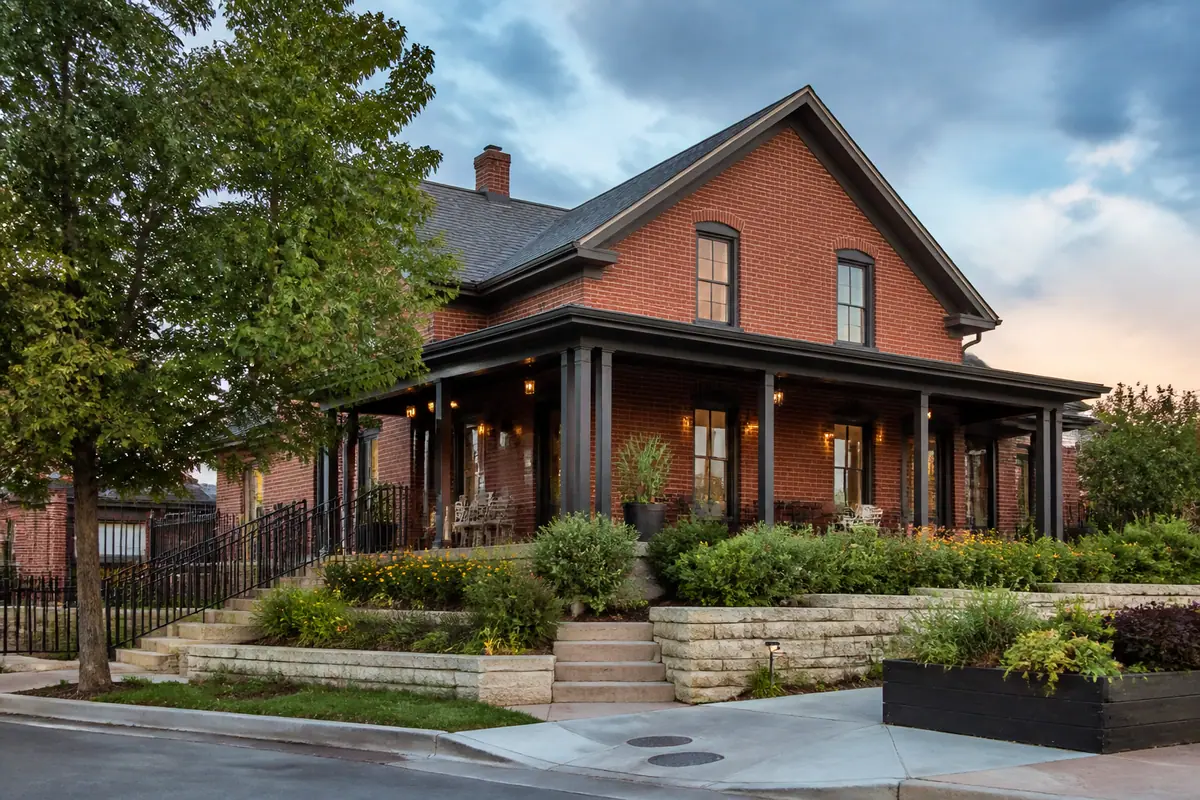 Photoreal travel-editorial view of Messenger Coffee Co. in Kansas City, Missouri