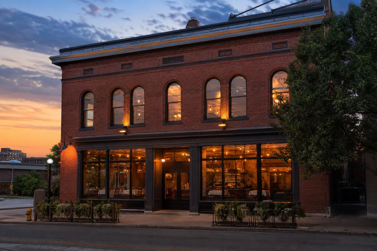 Photoreal travel-editorial view of The Rieger in Kansas City, Missouri