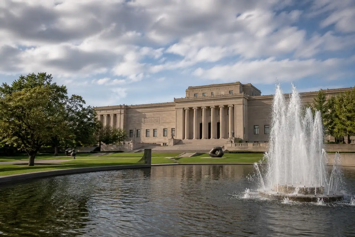 Photoreal travel-editorial view of Science City at Union Station in Kansas City, Missouri