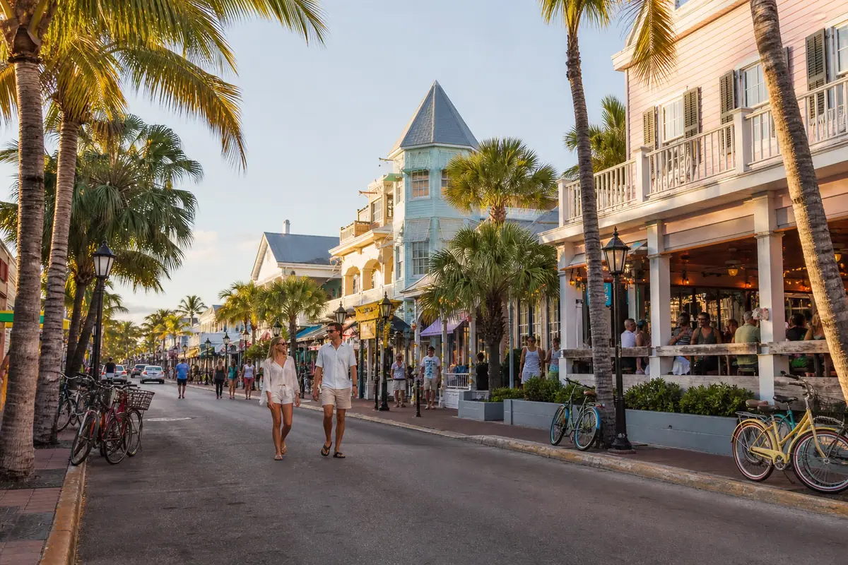Photoreal view of Duval Street in Old Town Key West