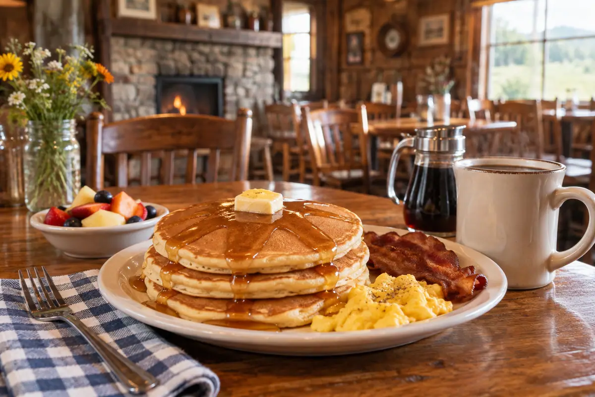 Photoreal travel-editorial view of Cracker Barrel Old Country Store in Kissimmee, Florida