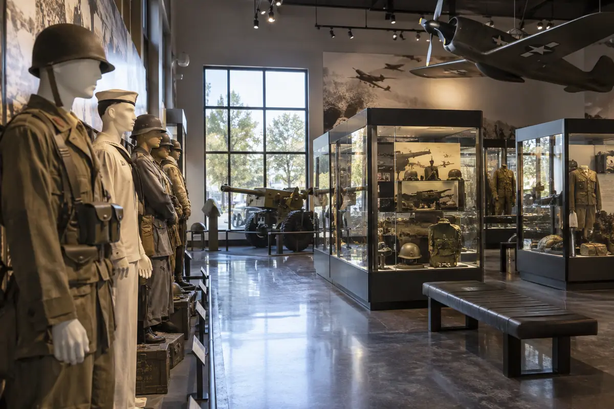 Photoreal travel-editorial view of Museum of Military History in Kissimmee, Florida
