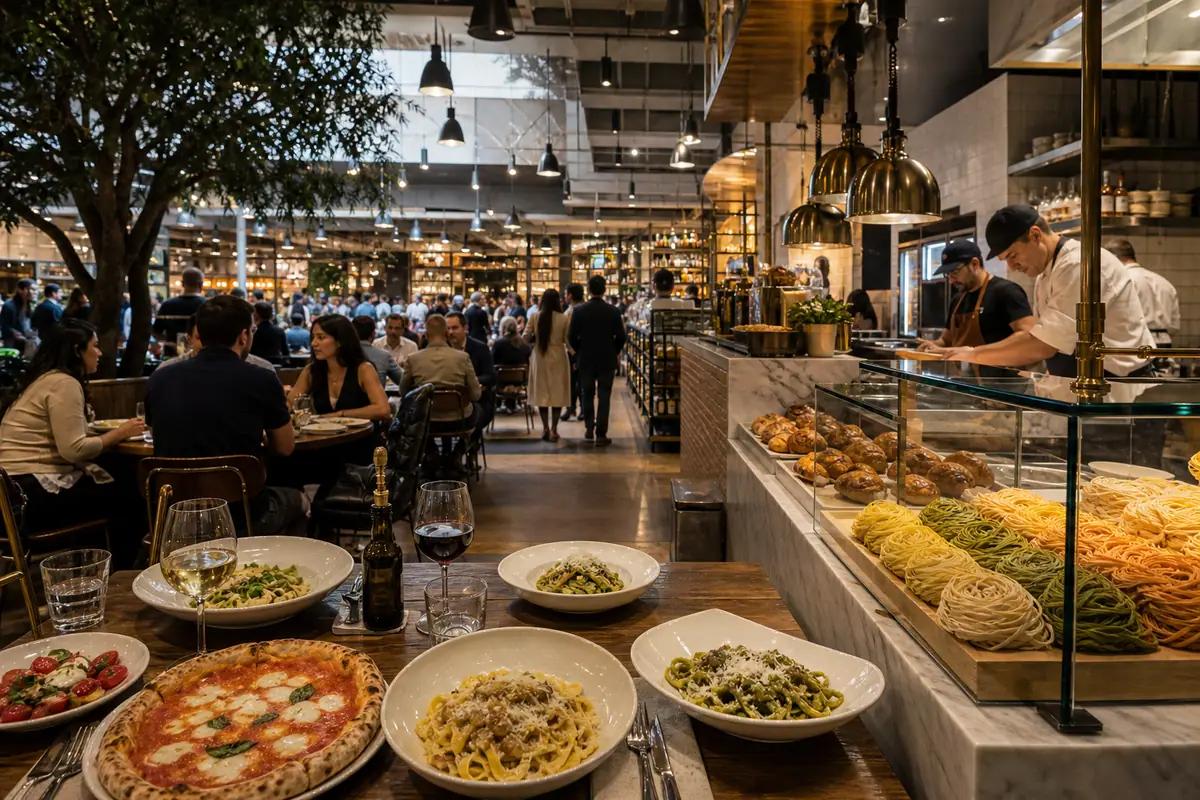 Photoreal Eataly Las Vegas Italian marketplace dining scene