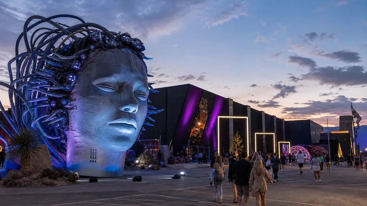 Photoreal AREA15 entertainment district in Las Vegas