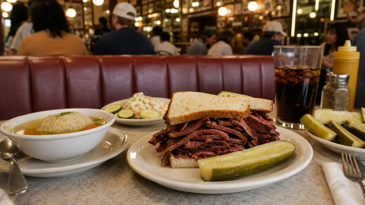 Photoreal Canter's Deli classic deli scene in Los Angeles