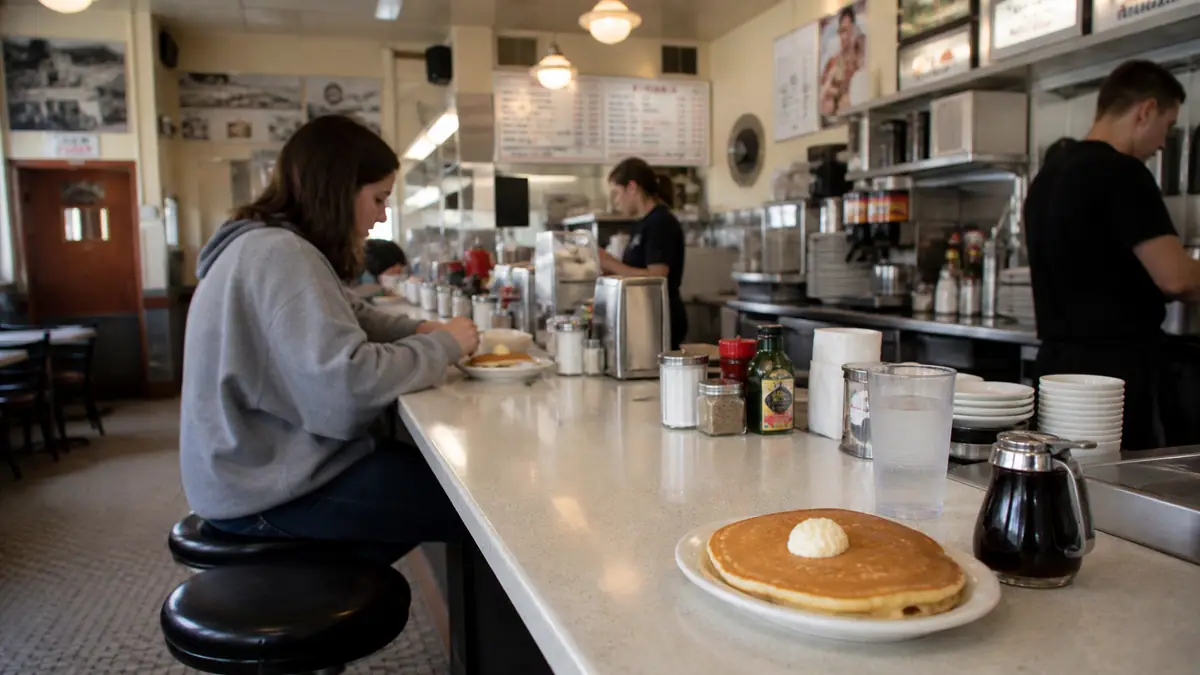 Photoreal travel-editorial view of Mickies Dairy Bar in Madison, Wisconsin