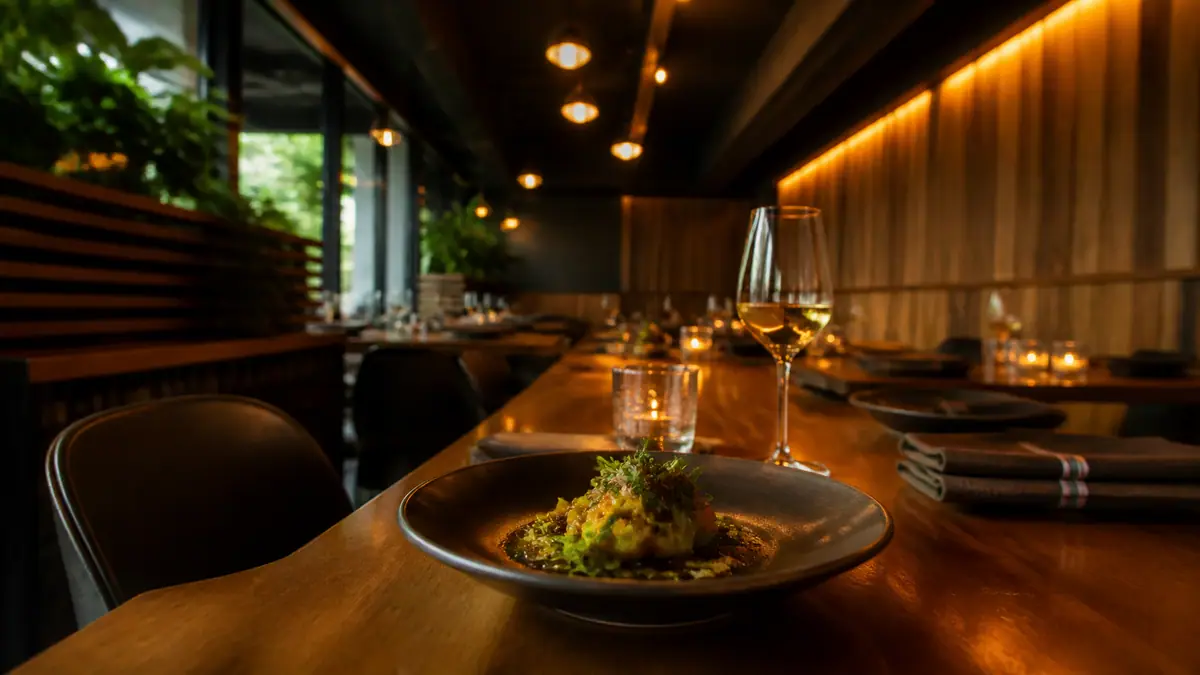 Photoreal travel-editorial view of Mint Mark in Madison, Wisconsin