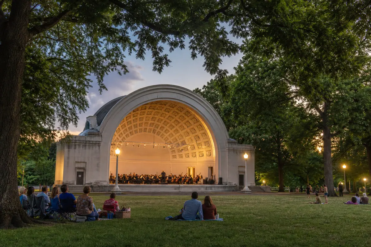 Photoreal view of Overton Park Shell in Memphis