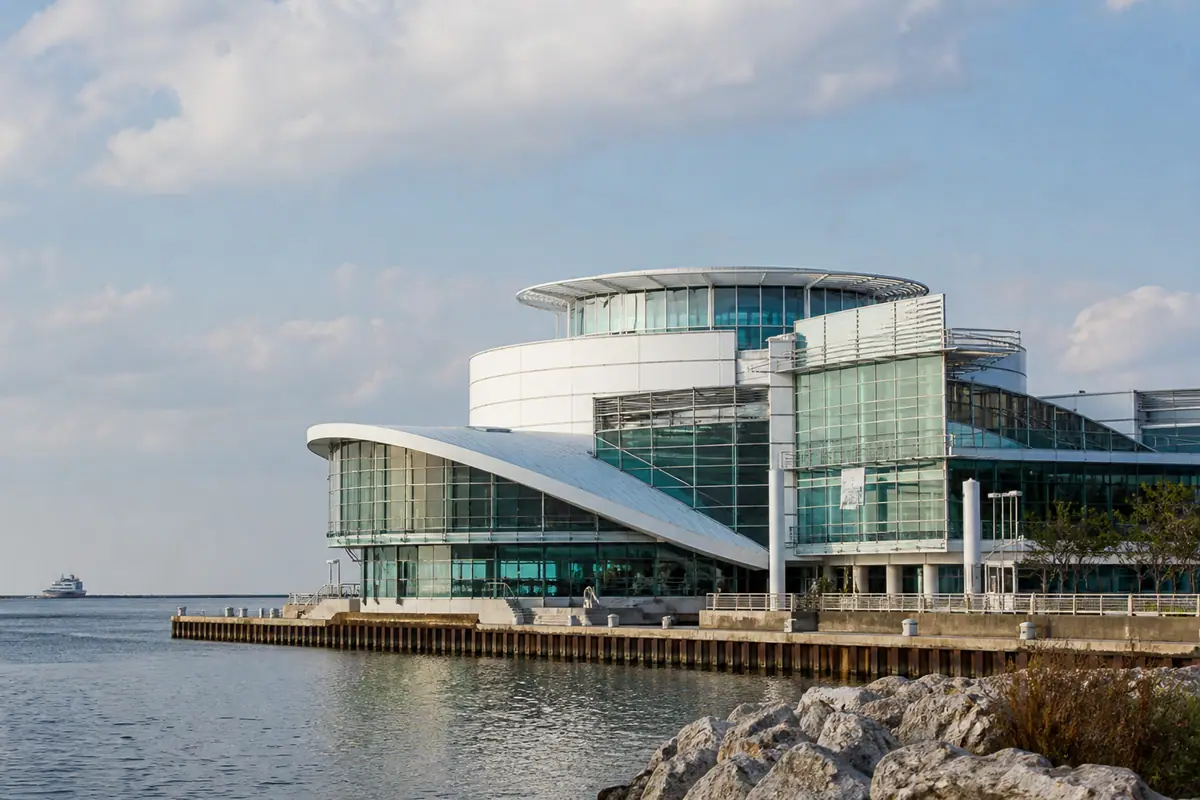 Photoreal view of Milwaukee RiverWalk in Milwaukee