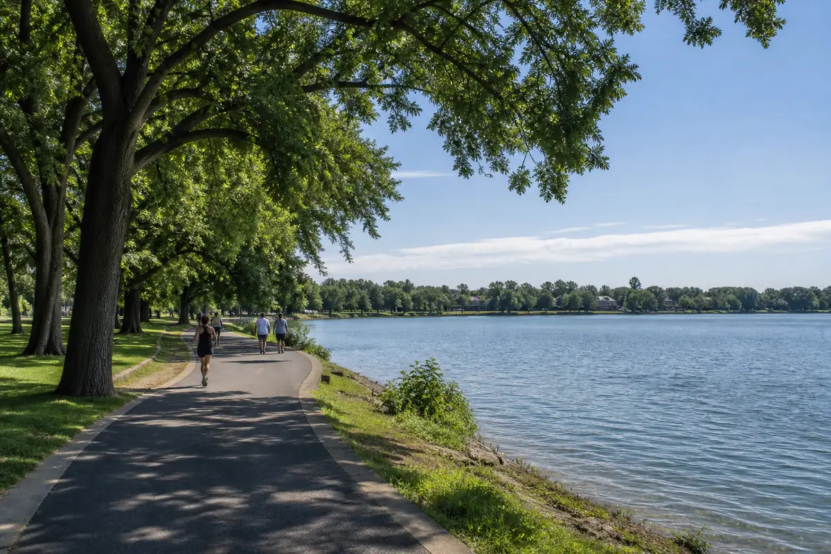 Photoreal view of Chain of Lakes Parkway in Minneapolis