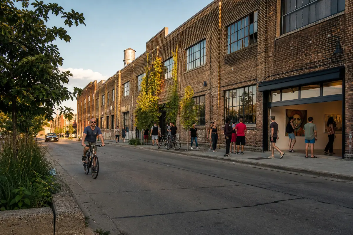Photoreal view of Northeast Minneapolis Brewery and Art Walk in Minneapolis