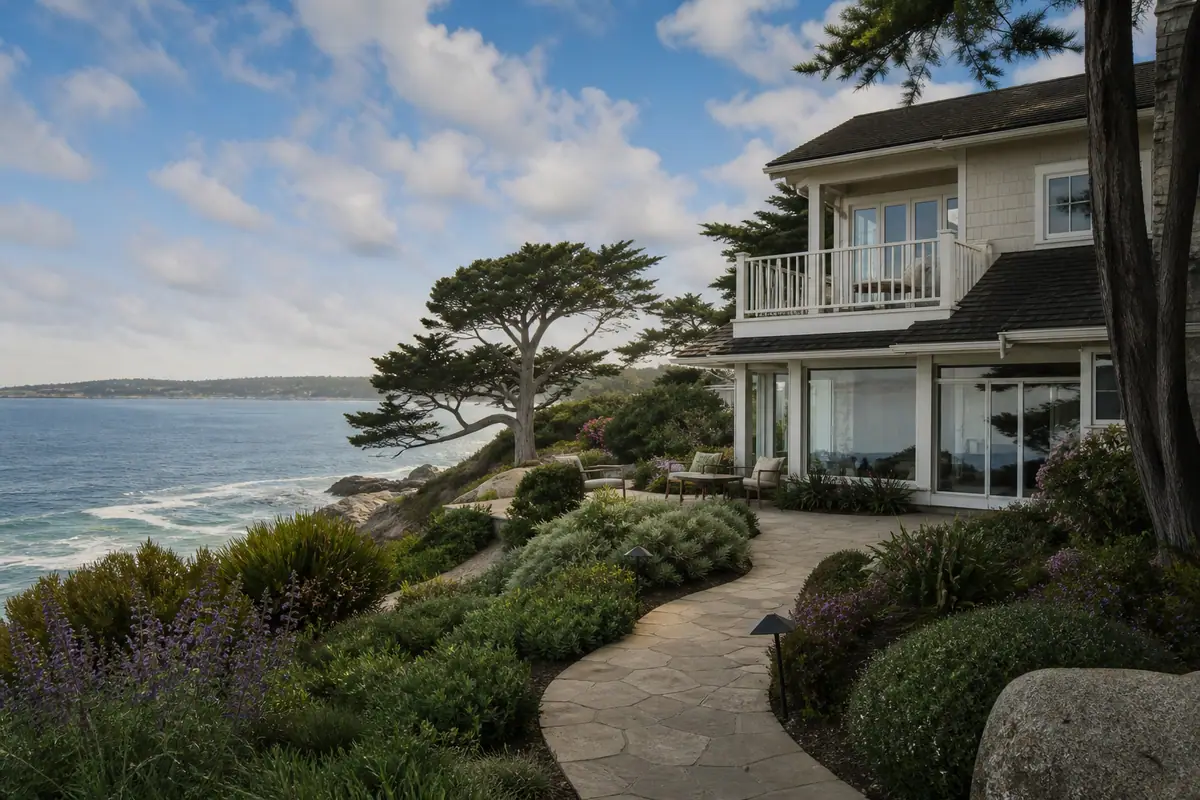 Photoreal exterior of Monterey Bay Inn in Monterey