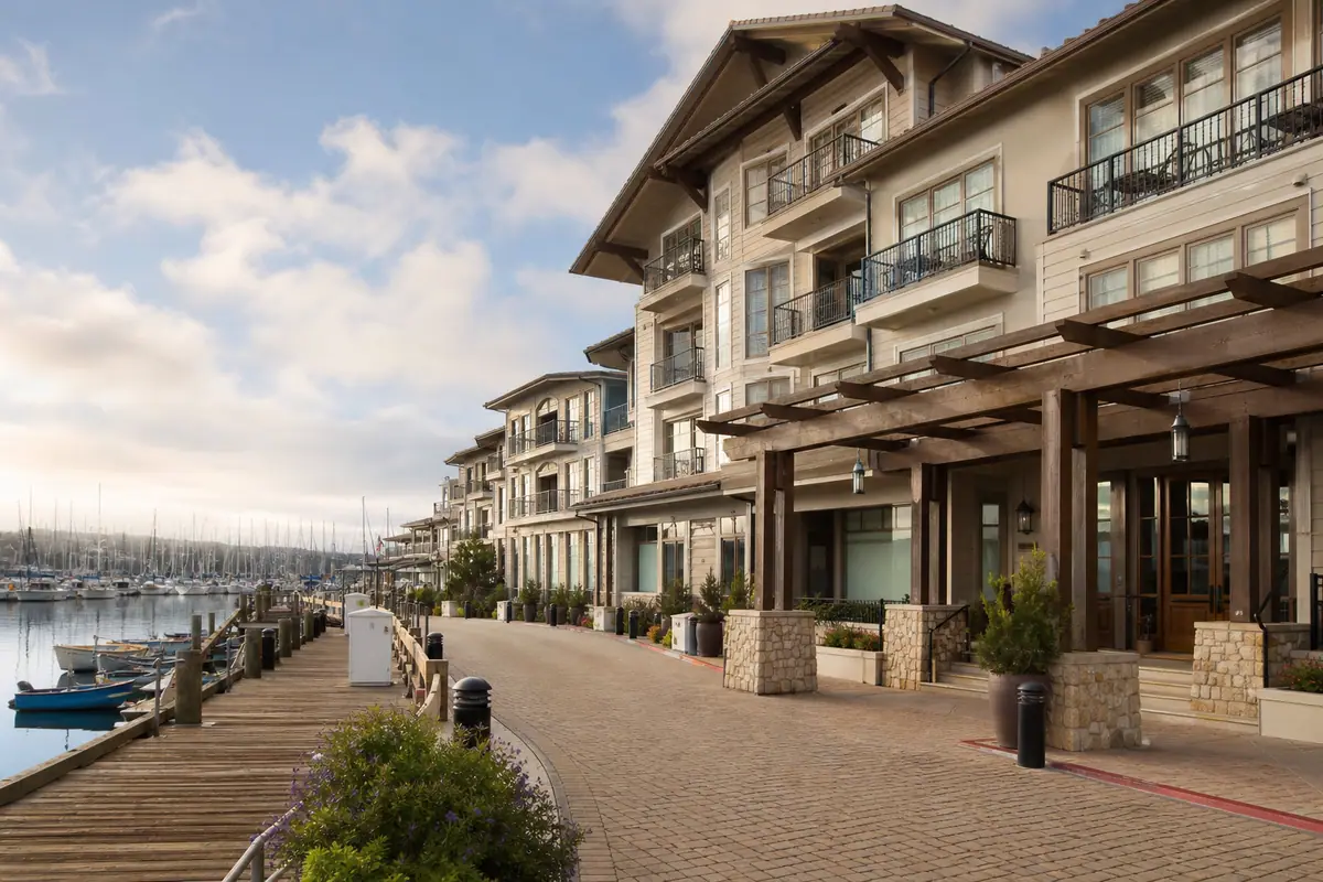 Photoreal exterior of Portola Hotel & Spa at Monterey Bay in Monterey