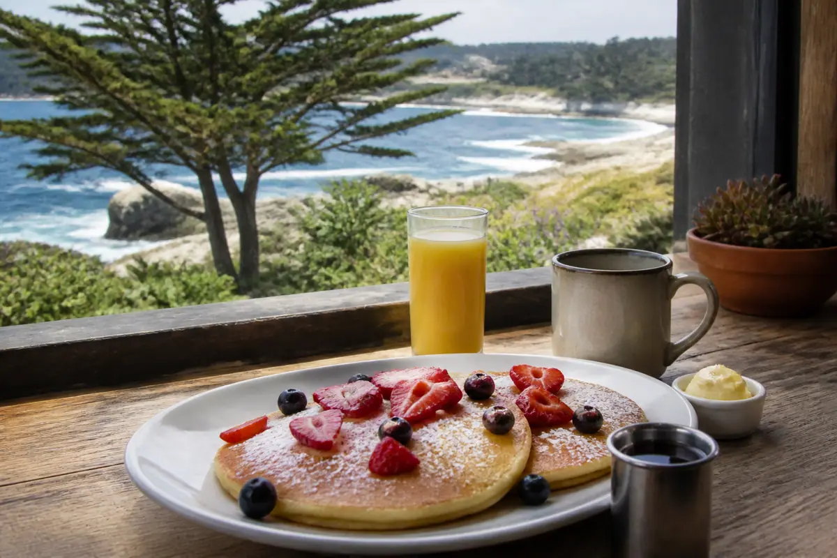 Photoreal dining scene representing Katy's Place in Monterey