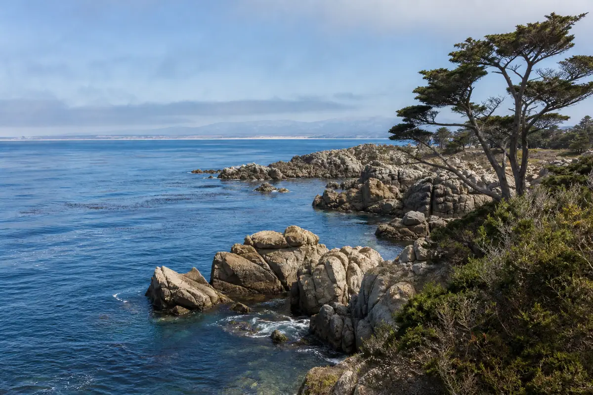 Photoreal Monterey scene at Lovers Point Park and Beach