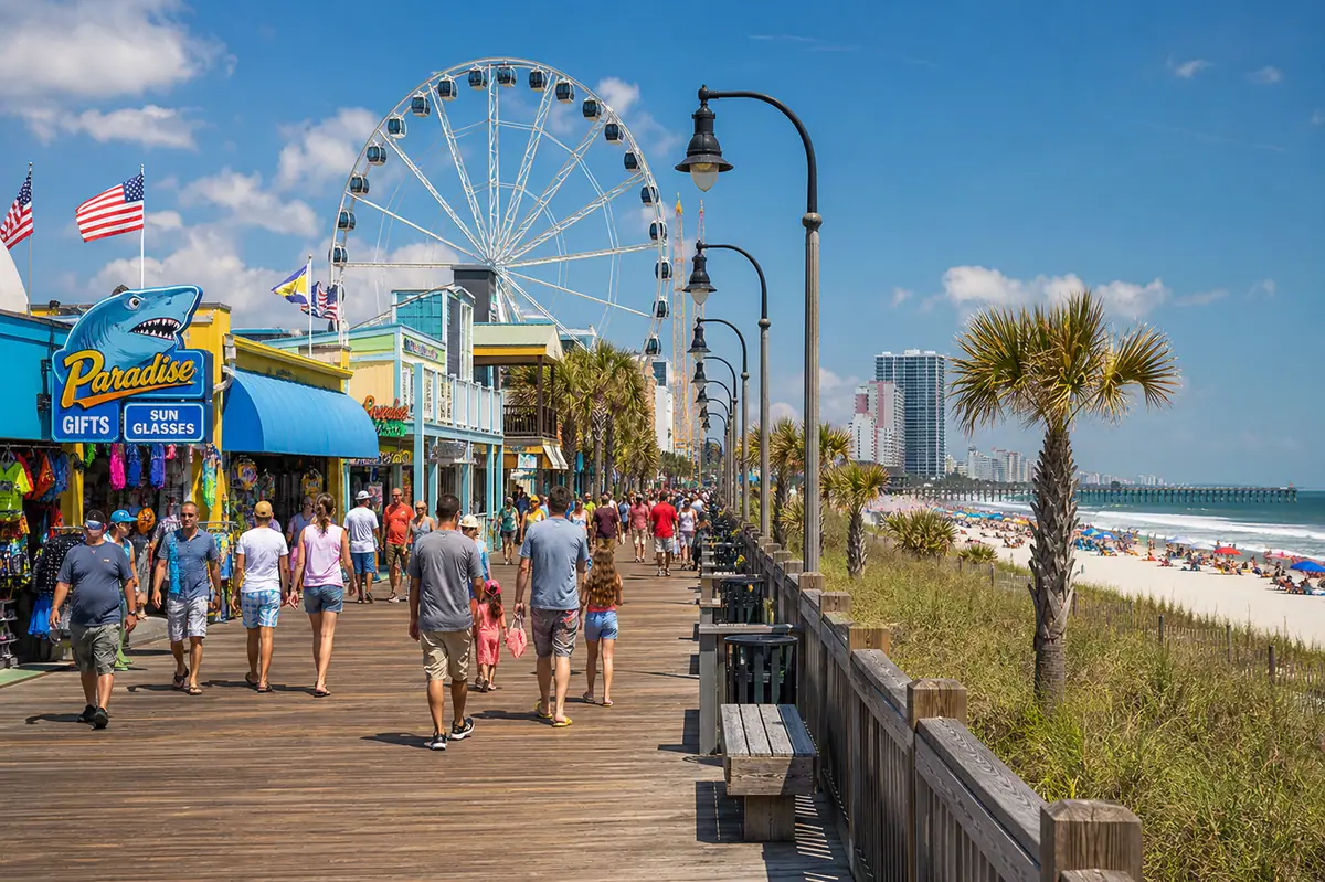 Photoreal Myrtle Beach Boardwalk oceanfront promenade