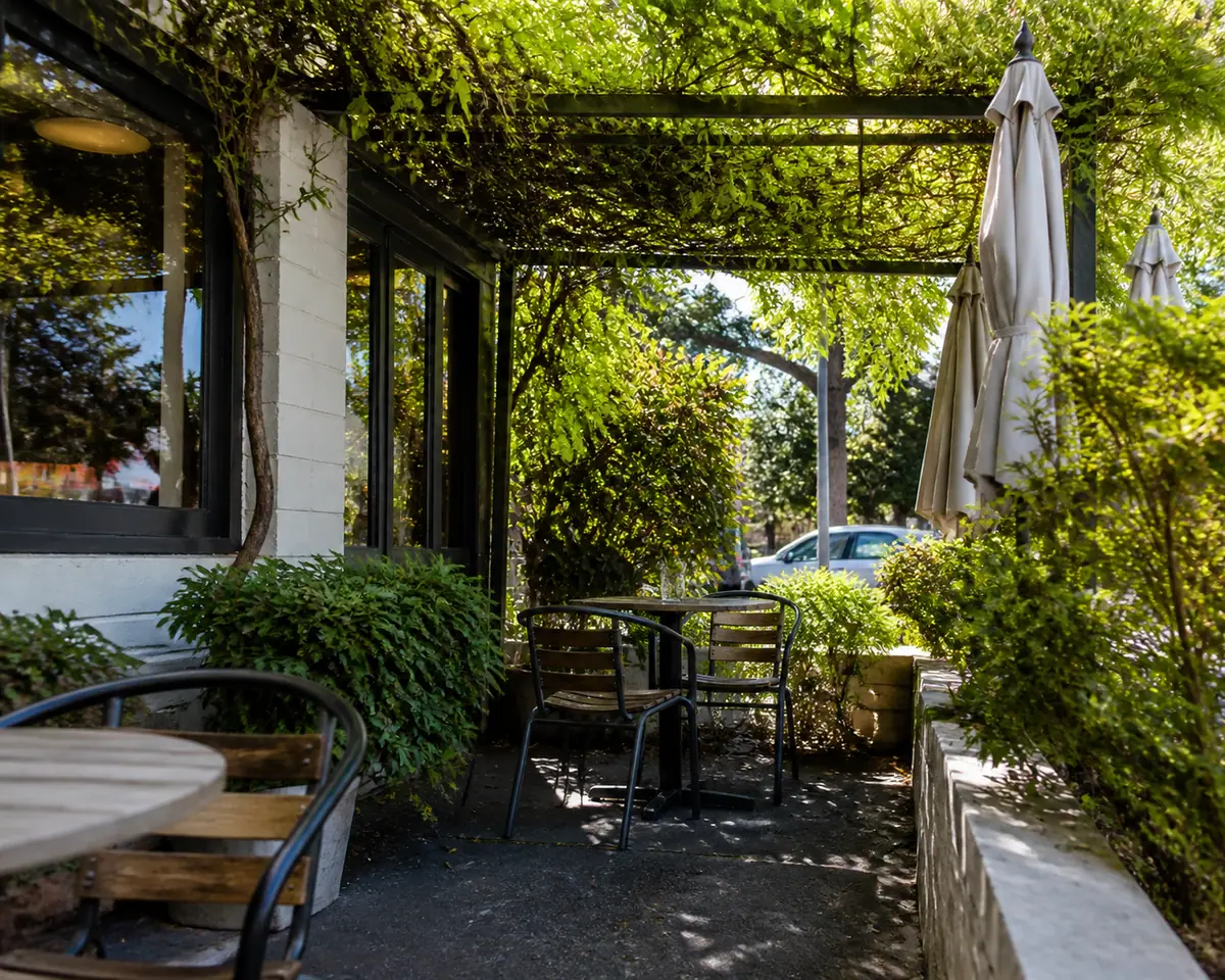 Photoreal travel-editorial view of Loveski Deli in Napa Valley, California