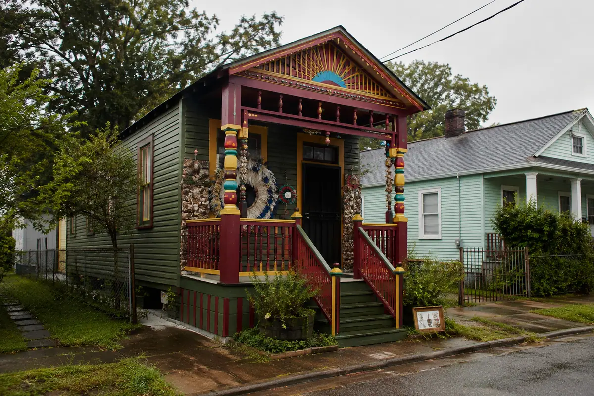 Photoreal cultural museum exterior in Tremé, New Orleans