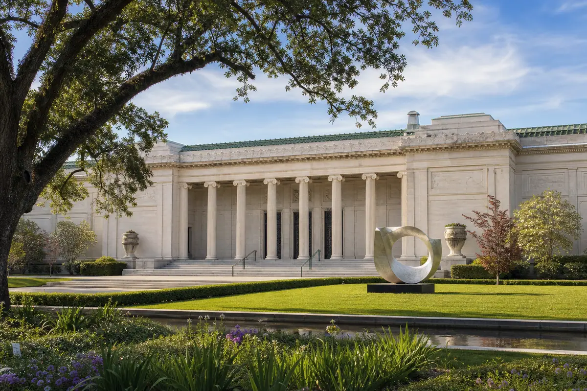Photoreal exterior of the New Orleans Museum of Art in City Park
