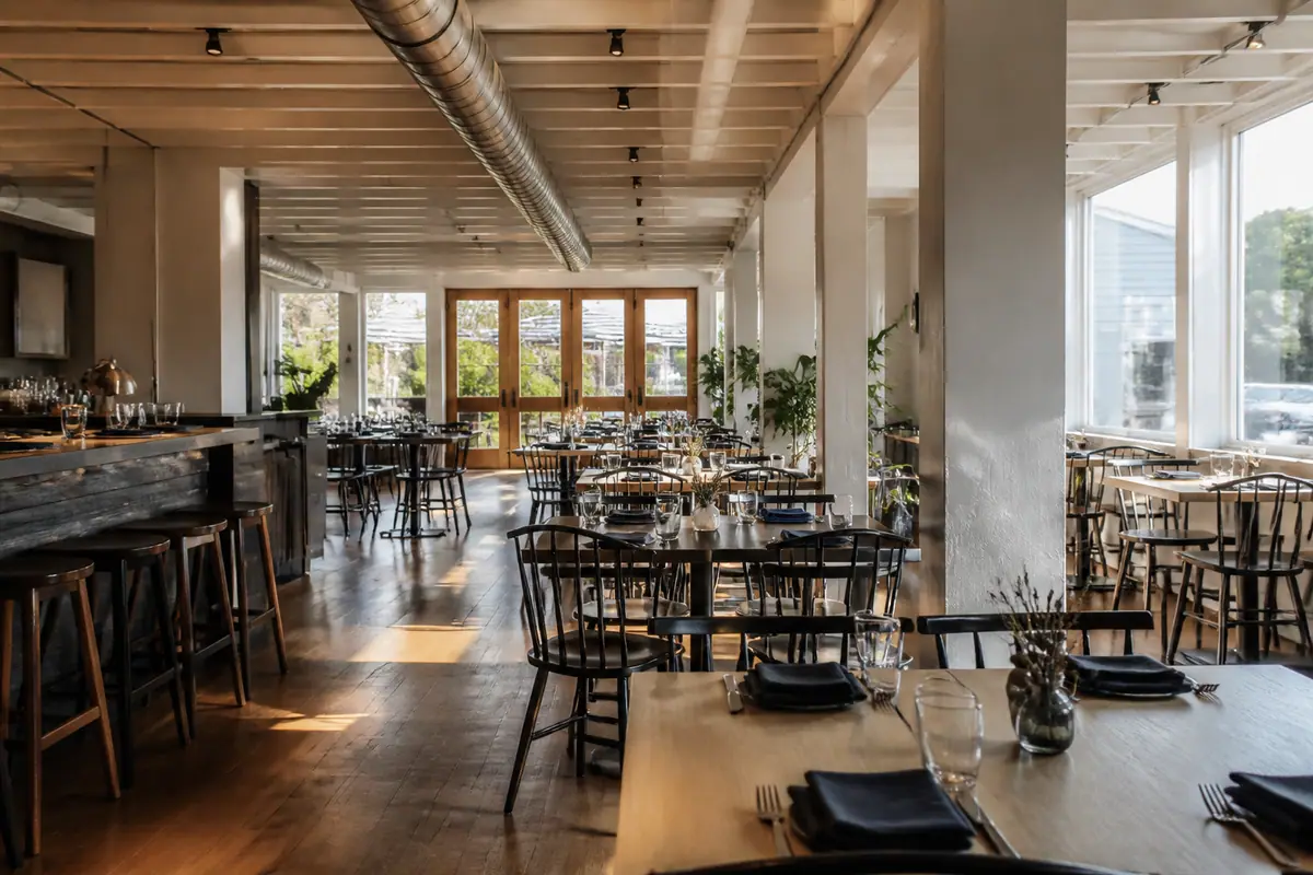 Photoreal travel-editorial view of Mission in Newport, Rhode Island