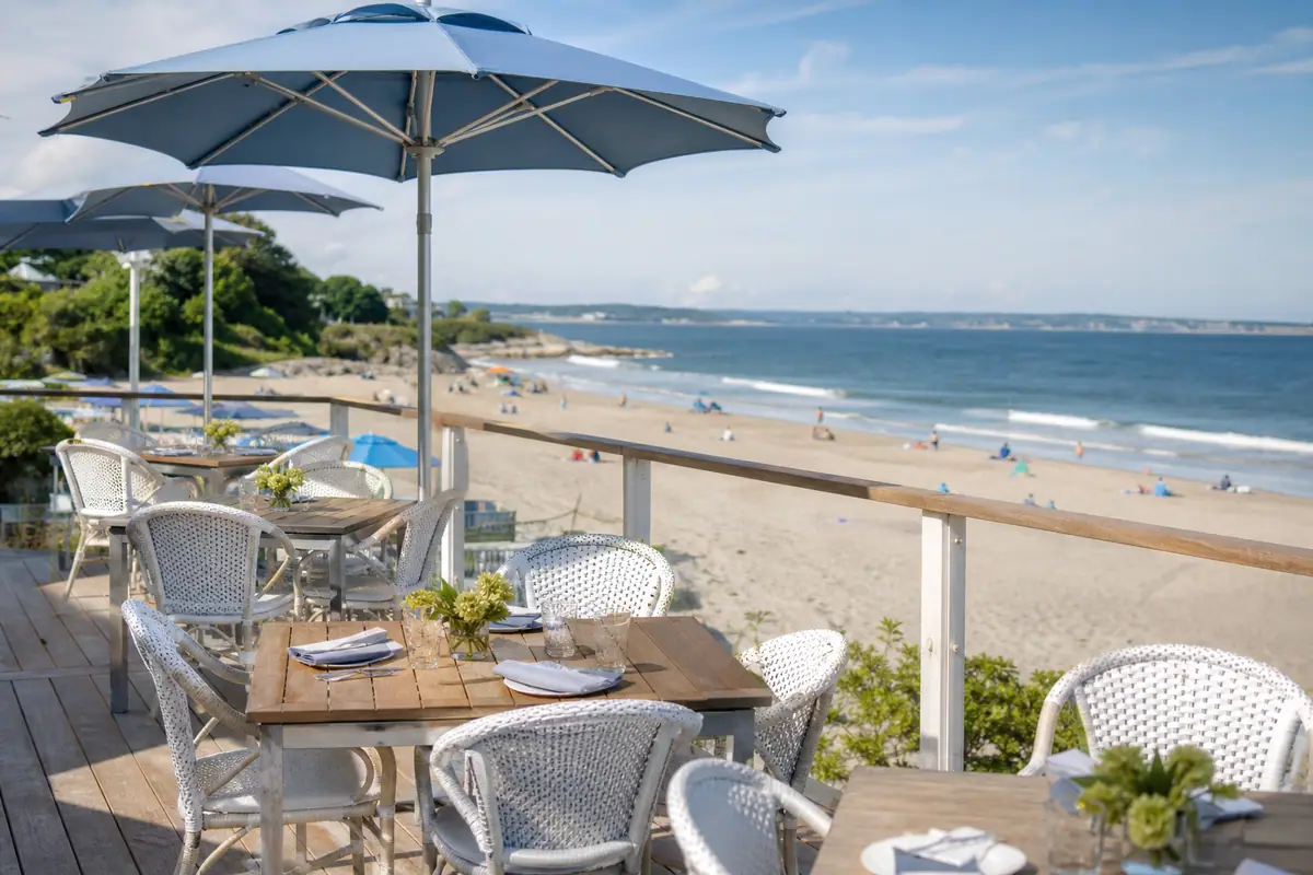 Photoreal travel-editorial view of The Reef in Newport, Rhode Island